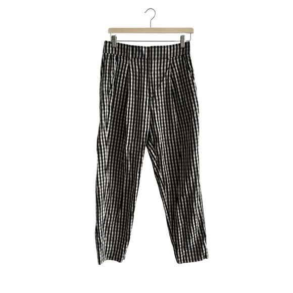 Everlane The Tencel Way High Taper Pant in Black Gingham Check 6 - Picture 4 of 8